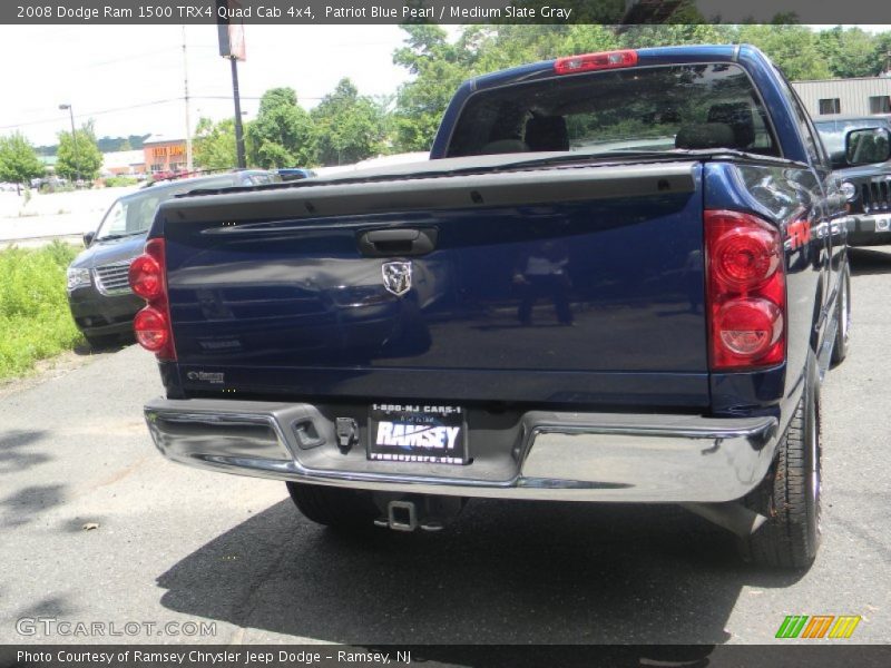Patriot Blue Pearl / Medium Slate Gray 2008 Dodge Ram 1500 TRX4 Quad Cab 4x4
