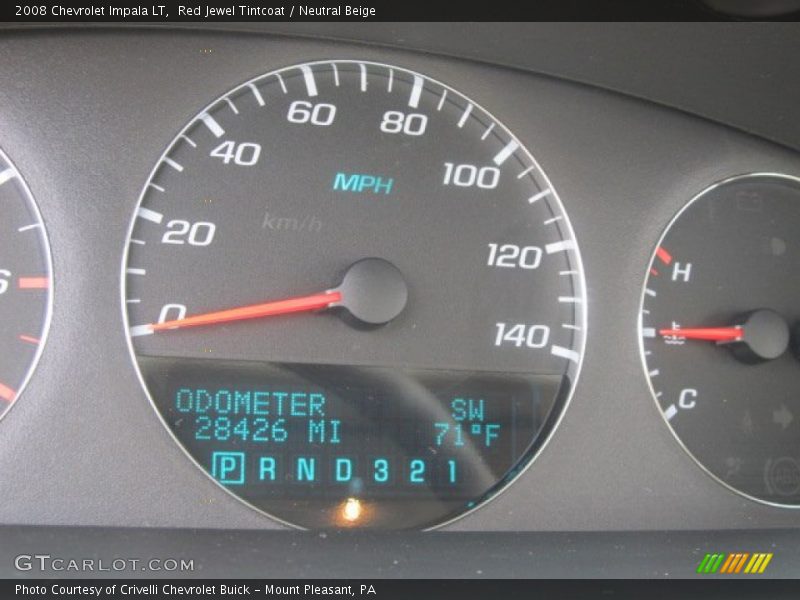 Red Jewel Tintcoat / Neutral Beige 2008 Chevrolet Impala LT