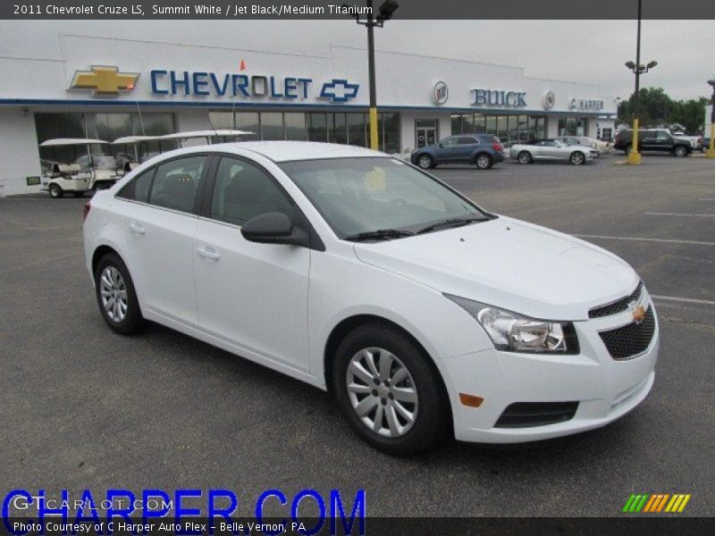 Summit White / Jet Black/Medium Titanium 2011 Chevrolet Cruze LS