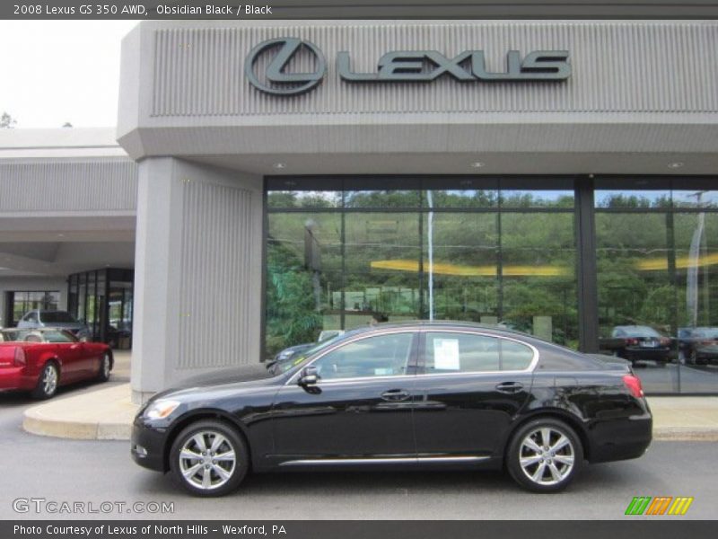 Obsidian Black / Black 2008 Lexus GS 350 AWD
