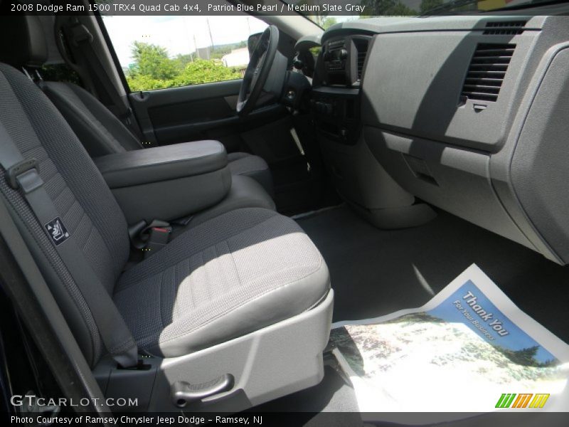 Patriot Blue Pearl / Medium Slate Gray 2008 Dodge Ram 1500 TRX4 Quad Cab 4x4