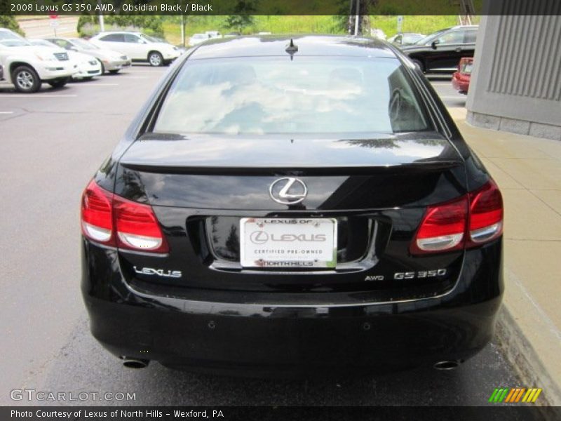 Obsidian Black / Black 2008 Lexus GS 350 AWD