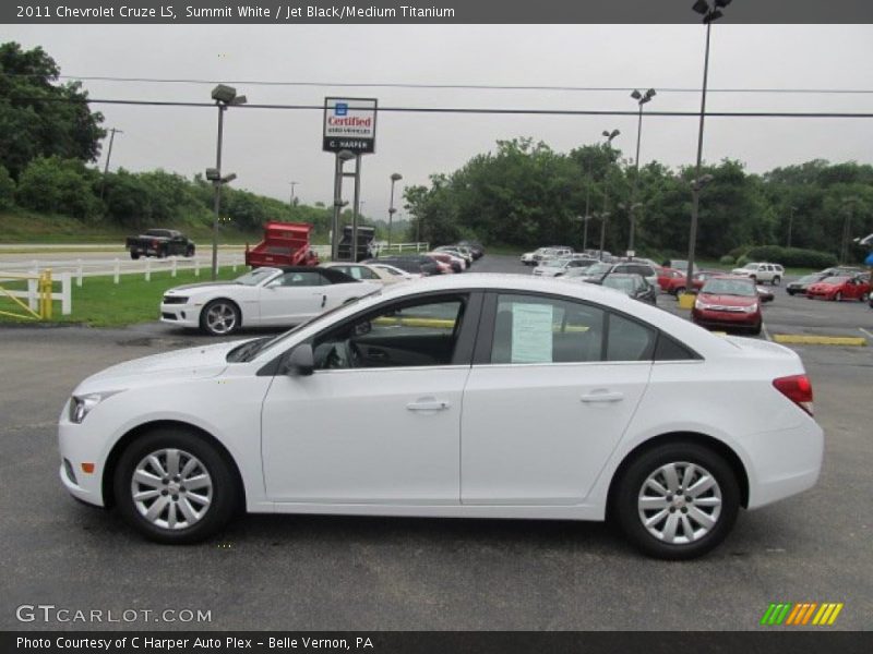 Summit White / Jet Black/Medium Titanium 2011 Chevrolet Cruze LS
