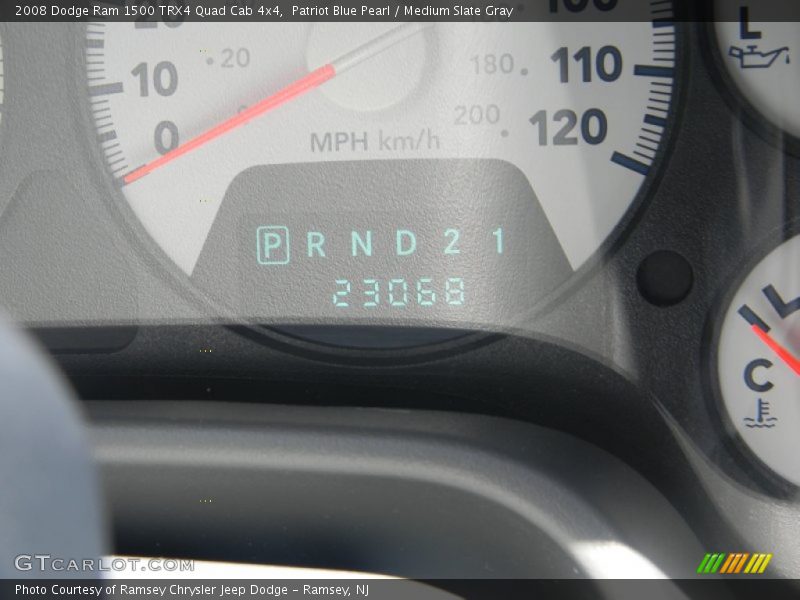 Patriot Blue Pearl / Medium Slate Gray 2008 Dodge Ram 1500 TRX4 Quad Cab 4x4
