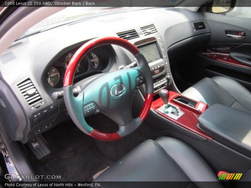 Obsidian Black / Black 2008 Lexus GS 350 AWD