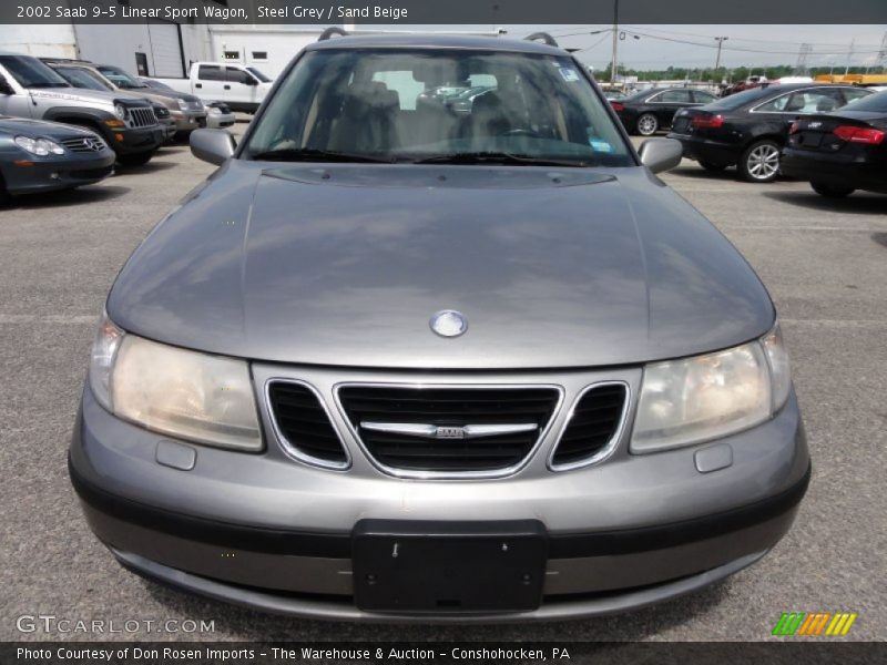 Steel Grey / Sand Beige 2002 Saab 9-5 Linear Sport Wagon