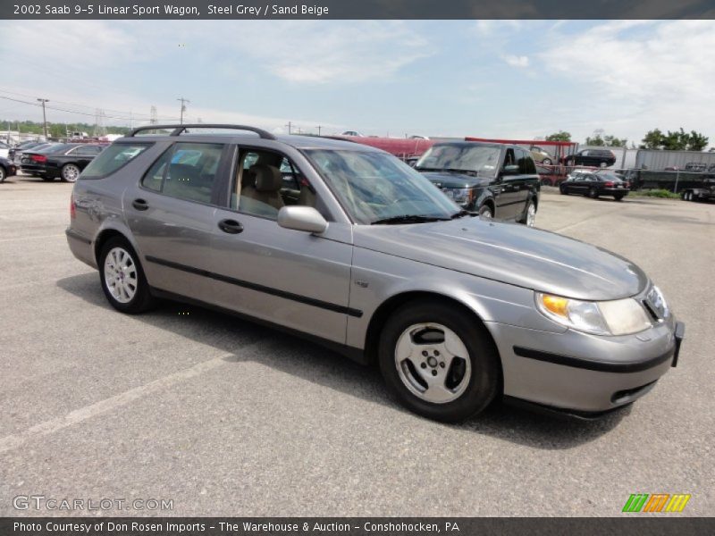 Steel Grey / Sand Beige 2002 Saab 9-5 Linear Sport Wagon