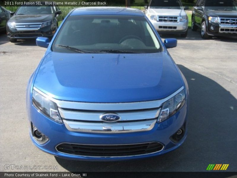 Blue Flame Metallic / Charcoal Black 2011 Ford Fusion SEL