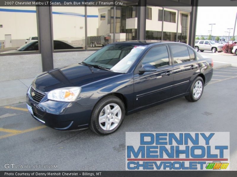 Dark Blue Metallic / Titanium Gray 2007 Chevrolet Malibu LT Sedan