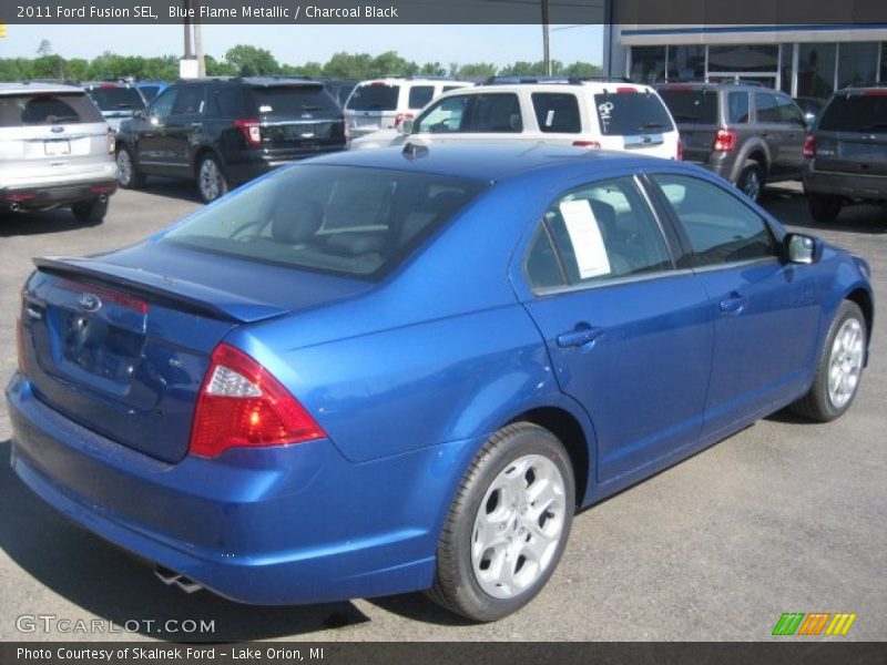 Blue Flame Metallic / Charcoal Black 2011 Ford Fusion SEL