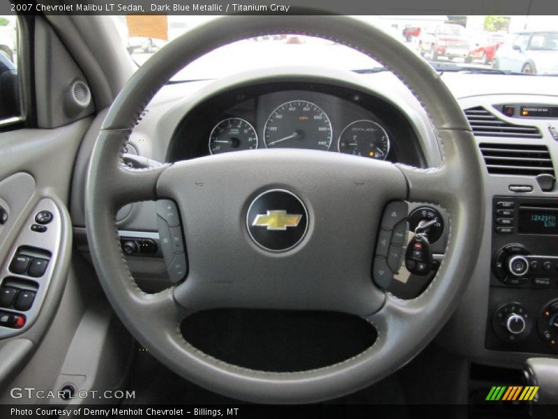 Dark Blue Metallic / Titanium Gray 2007 Chevrolet Malibu LT Sedan