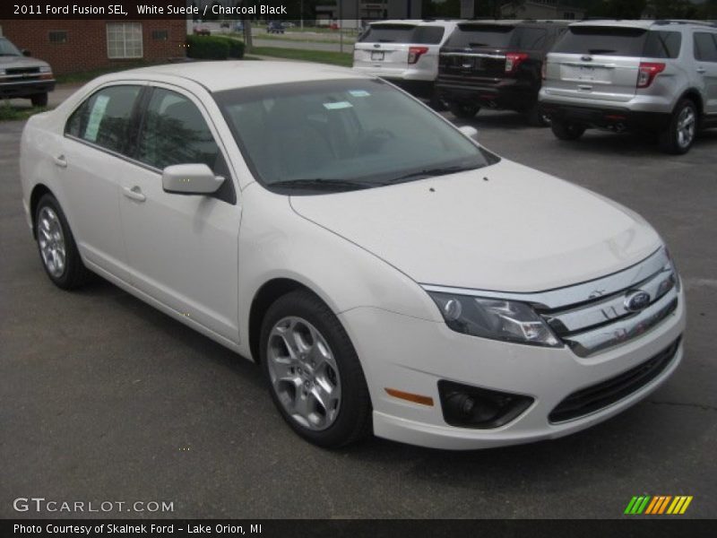 White Suede / Charcoal Black 2011 Ford Fusion SEL