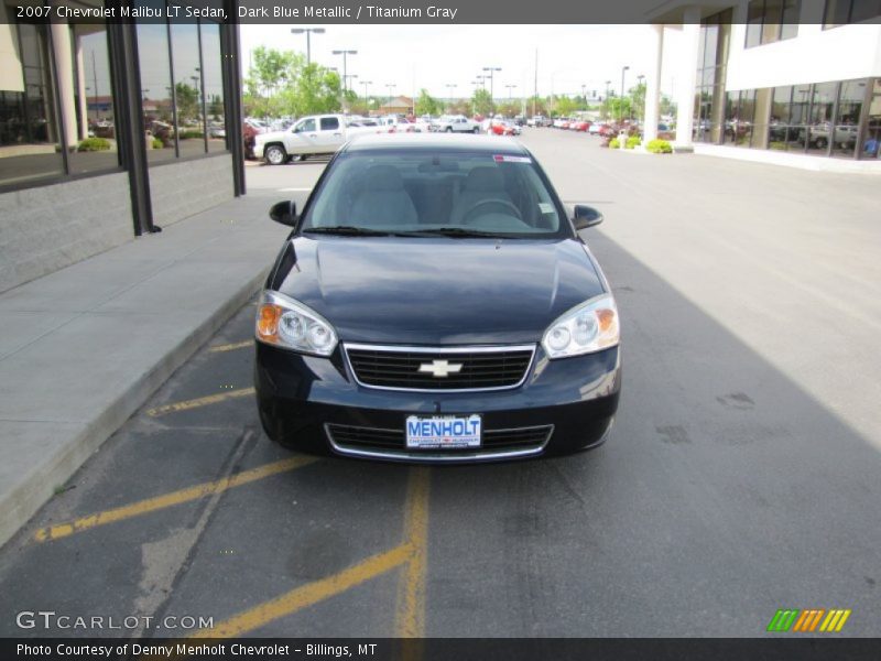Dark Blue Metallic / Titanium Gray 2007 Chevrolet Malibu LT Sedan