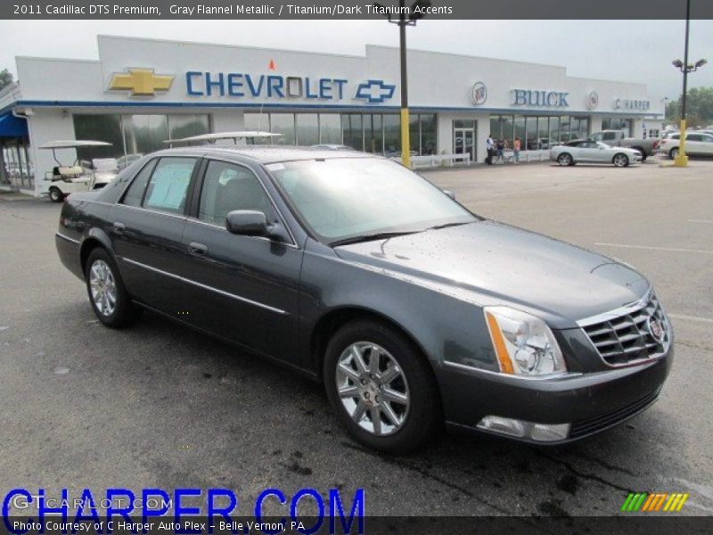 Gray Flannel Metallic / Titanium/Dark Titanium Accents 2011 Cadillac DTS Premium