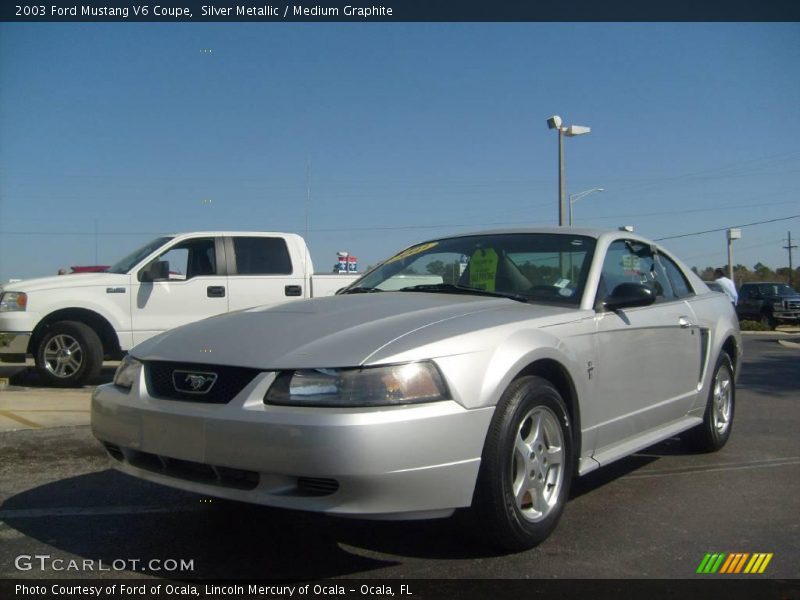 Silver Metallic / Medium Graphite 2003 Ford Mustang V6 Coupe