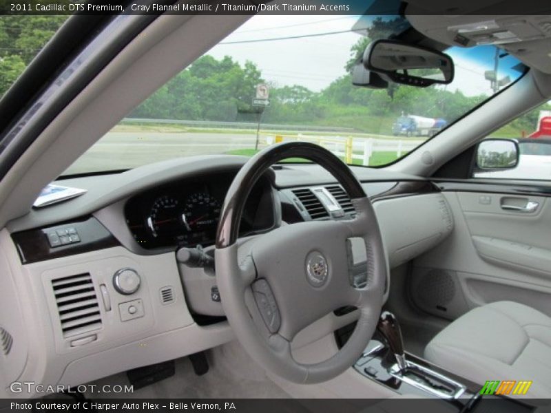 Gray Flannel Metallic / Titanium/Dark Titanium Accents 2011 Cadillac DTS Premium