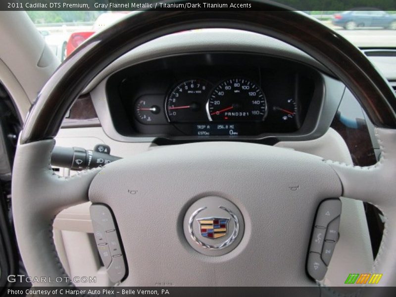 Gray Flannel Metallic / Titanium/Dark Titanium Accents 2011 Cadillac DTS Premium