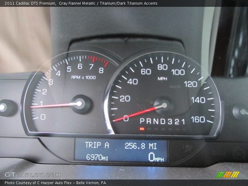 Gray Flannel Metallic / Titanium/Dark Titanium Accents 2011 Cadillac DTS Premium