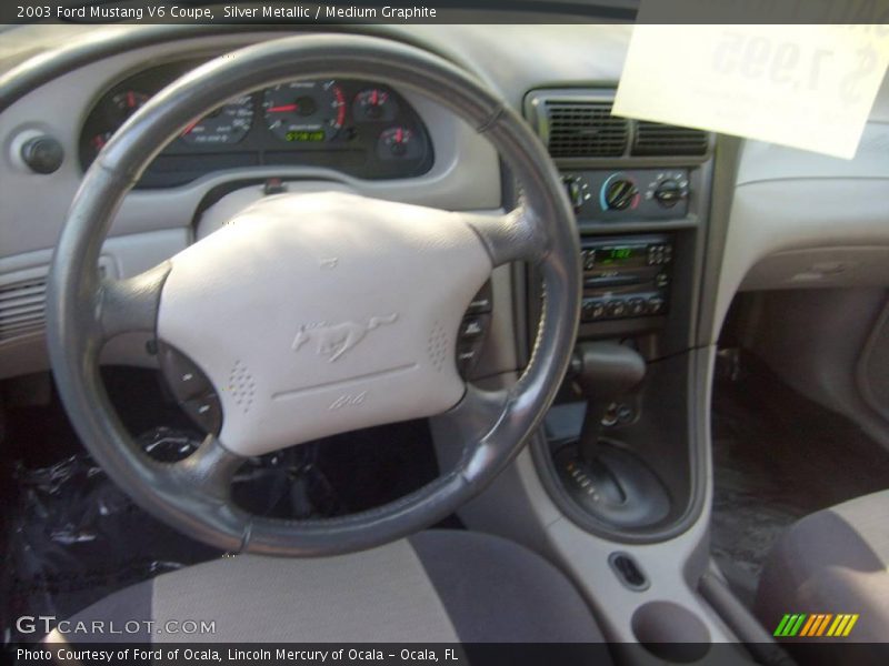 Silver Metallic / Medium Graphite 2003 Ford Mustang V6 Coupe