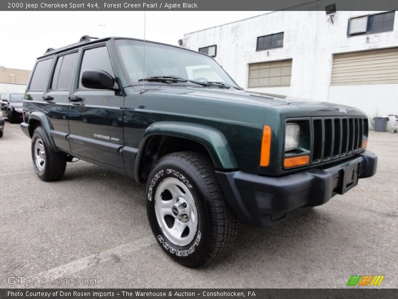 Forest Green Pearl / Agate Black 2000 Jeep Cherokee Sport 4x4