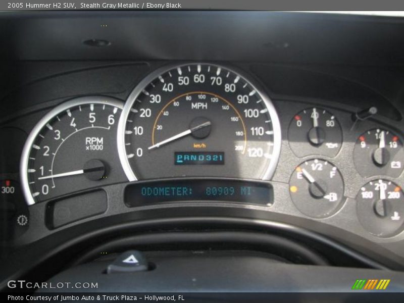 Stealth Gray Metallic / Ebony Black 2005 Hummer H2 SUV