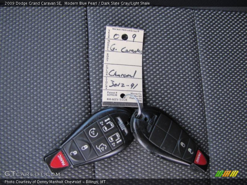 Modern Blue Pearl / Dark Slate Gray/Light Shale 2009 Dodge Grand Caravan SE