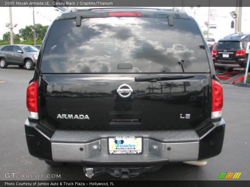 Galaxy Black / Graphite/Titanium 2005 Nissan Armada LE
