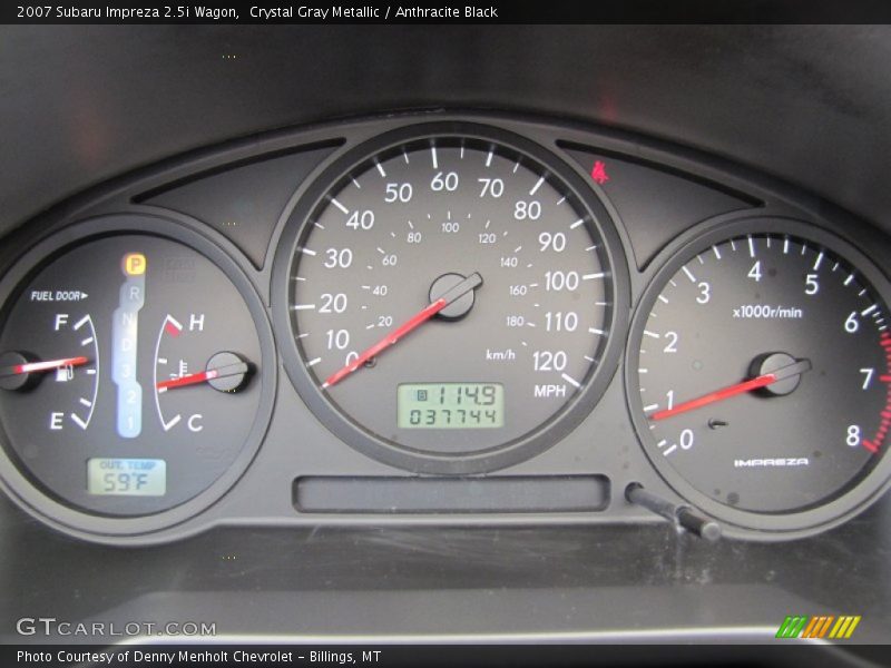 Crystal Gray Metallic / Anthracite Black 2007 Subaru Impreza 2.5i Wagon