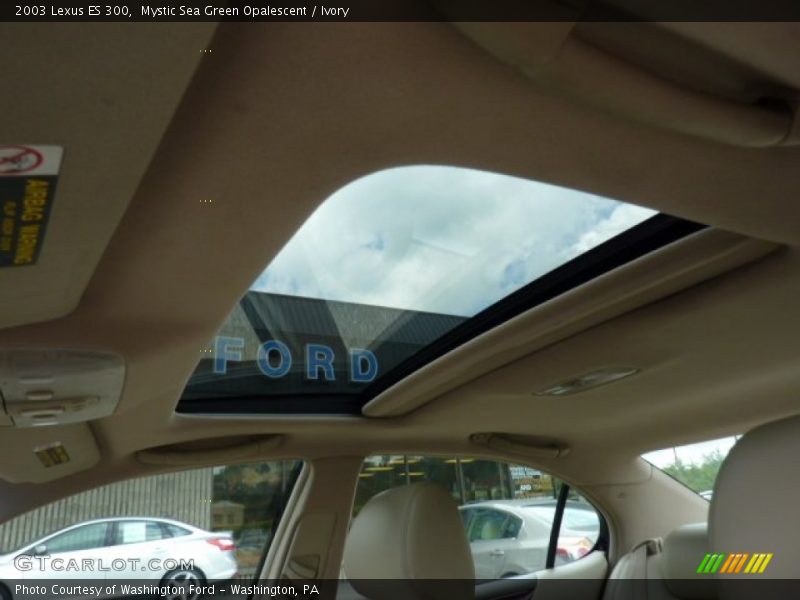 Mystic Sea Green Opalescent / Ivory 2003 Lexus ES 300