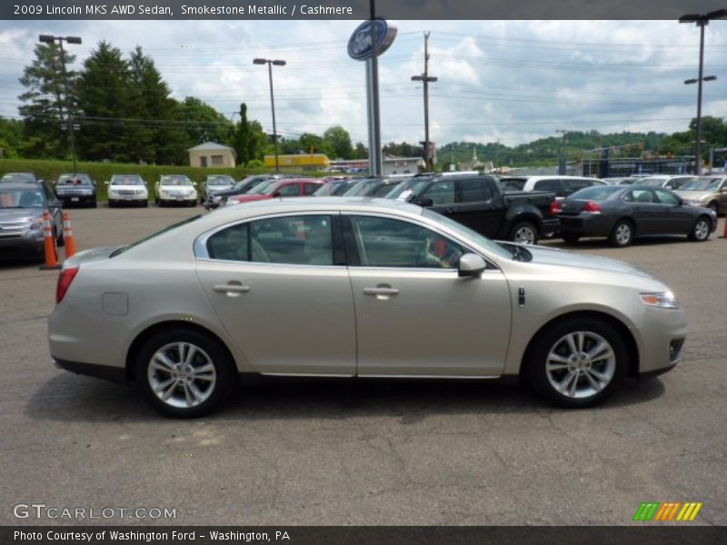 Smokestone Metallic / Cashmere 2009 Lincoln MKS AWD Sedan