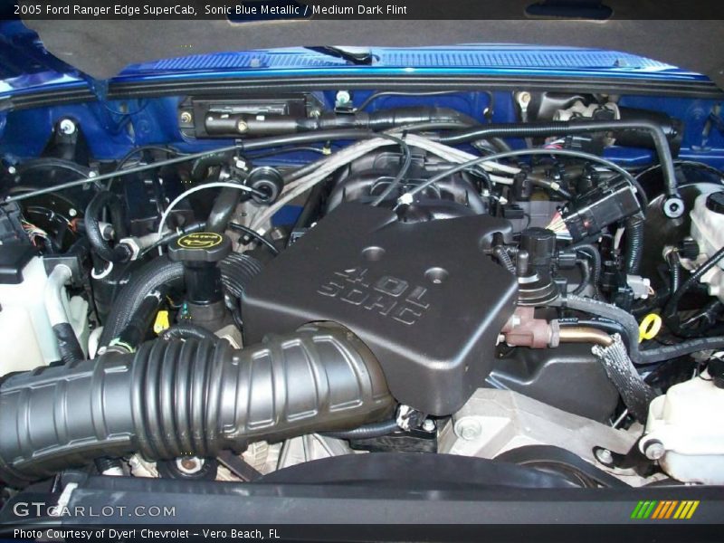 Sonic Blue Metallic / Medium Dark Flint 2005 Ford Ranger Edge SuperCab
