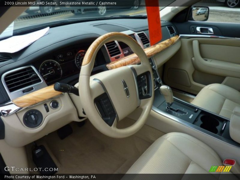 Smokestone Metallic / Cashmere 2009 Lincoln MKS AWD Sedan