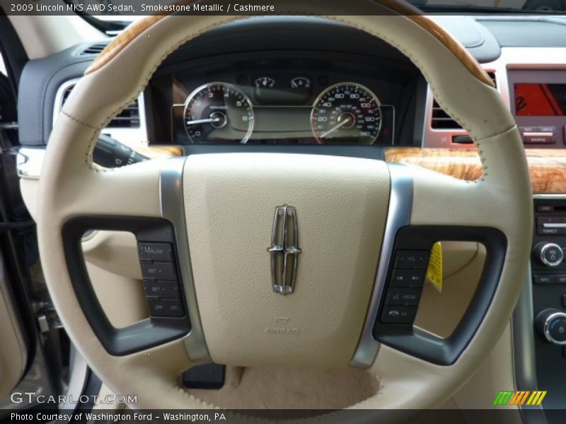 Smokestone Metallic / Cashmere 2009 Lincoln MKS AWD Sedan