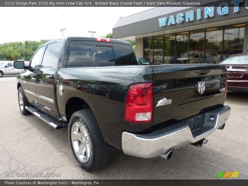 Brilliant Black Crystal Pearl / Dark Slate/Medium Graystone 2010 Dodge Ram 1500 Big Horn Crew Cab 4x4