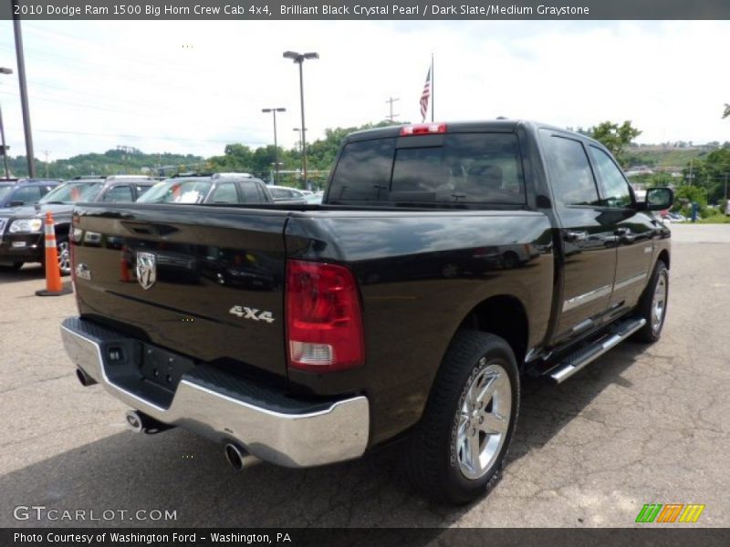 Brilliant Black Crystal Pearl / Dark Slate/Medium Graystone 2010 Dodge Ram 1500 Big Horn Crew Cab 4x4