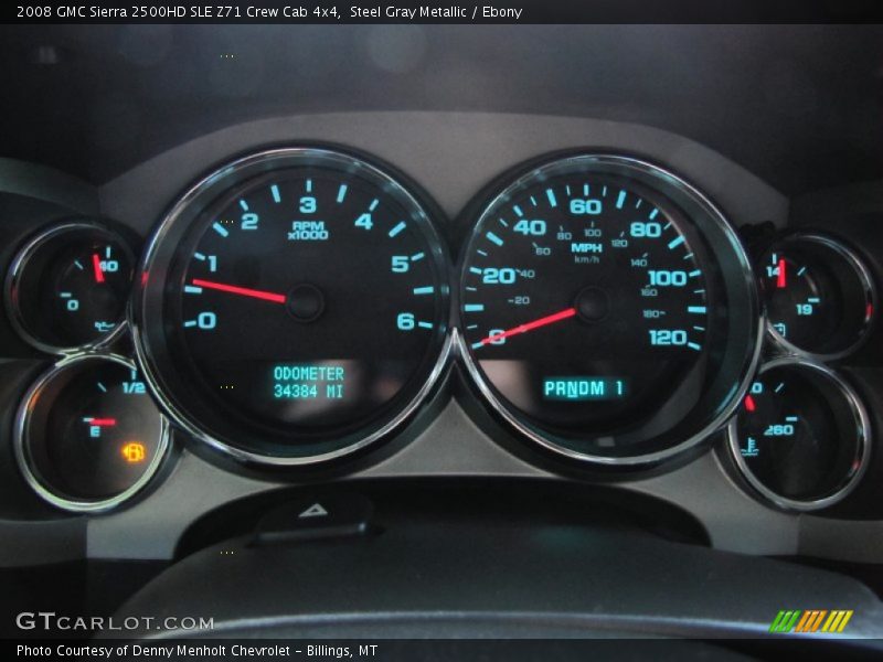 Steel Gray Metallic / Ebony 2008 GMC Sierra 2500HD SLE Z71 Crew Cab 4x4