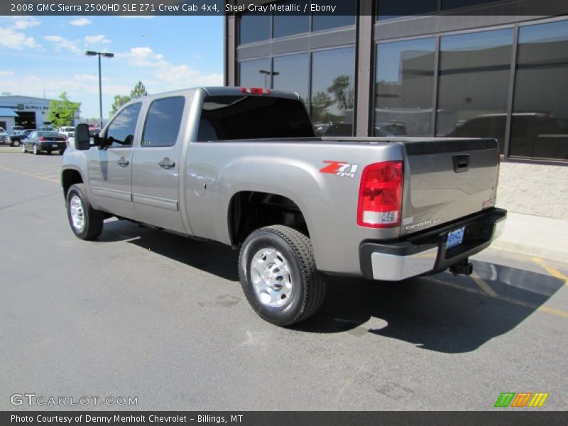 Steel Gray Metallic / Ebony 2008 GMC Sierra 2500HD SLE Z71 Crew Cab 4x4