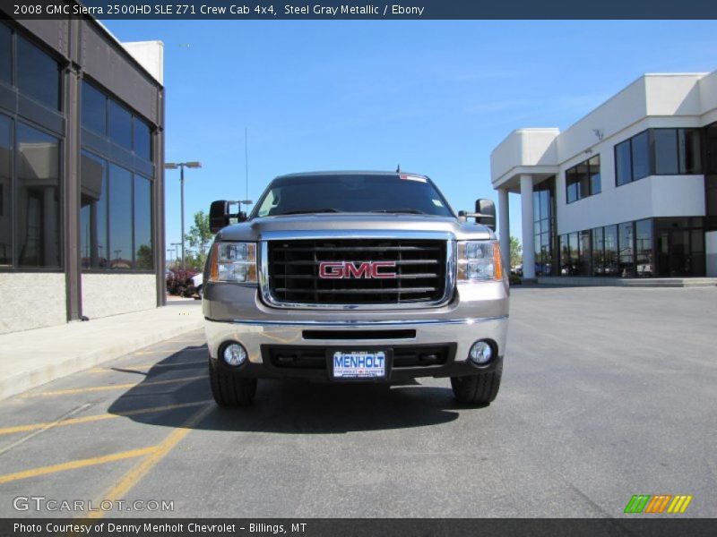 Steel Gray Metallic / Ebony 2008 GMC Sierra 2500HD SLE Z71 Crew Cab 4x4