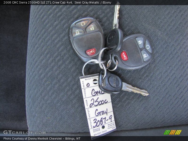 Steel Gray Metallic / Ebony 2008 GMC Sierra 2500HD SLE Z71 Crew Cab 4x4