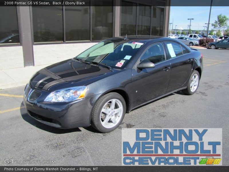 Black / Ebony Black 2008 Pontiac G6 V6 Sedan