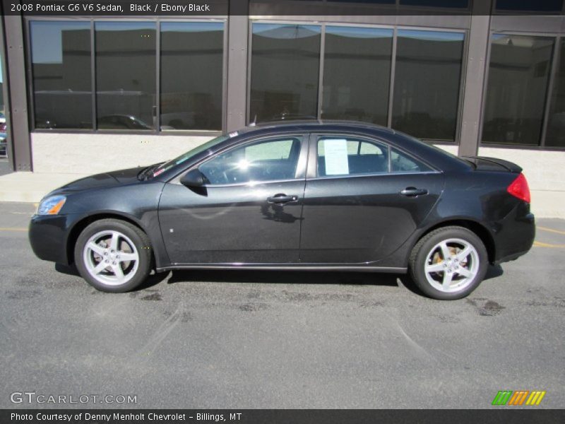 Black / Ebony Black 2008 Pontiac G6 V6 Sedan