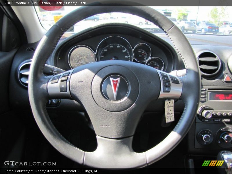Black / Ebony Black 2008 Pontiac G6 V6 Sedan