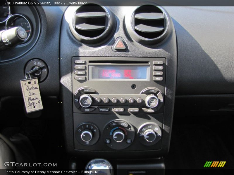 Black / Ebony Black 2008 Pontiac G6 V6 Sedan
