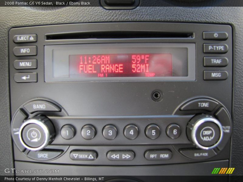 Black / Ebony Black 2008 Pontiac G6 V6 Sedan
