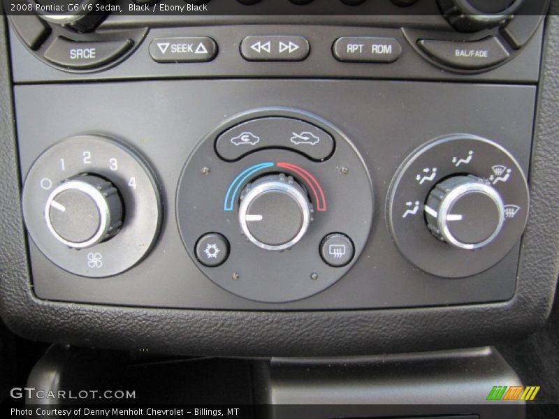 Black / Ebony Black 2008 Pontiac G6 V6 Sedan