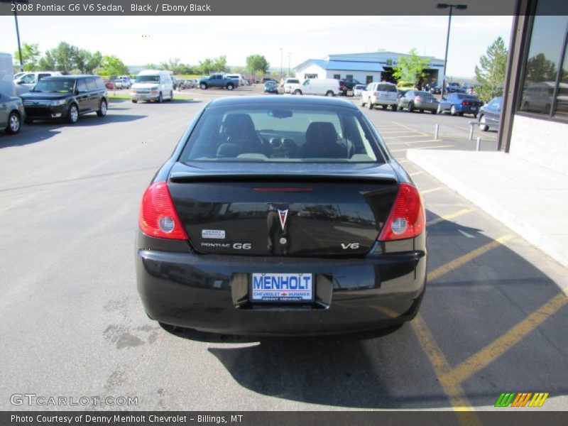 Black / Ebony Black 2008 Pontiac G6 V6 Sedan