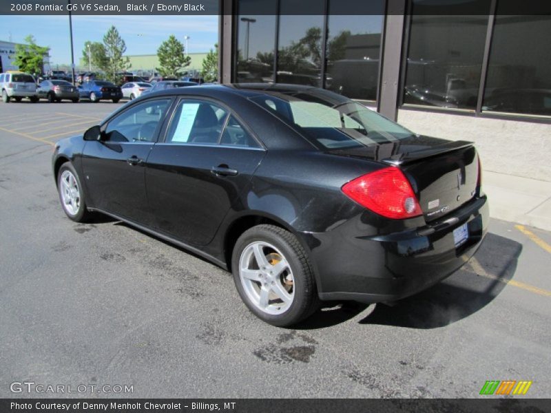 Black / Ebony Black 2008 Pontiac G6 V6 Sedan