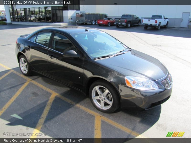 Black / Ebony Black 2008 Pontiac G6 V6 Sedan