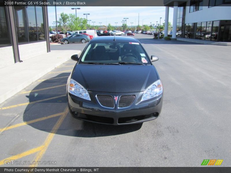 Black / Ebony Black 2008 Pontiac G6 V6 Sedan