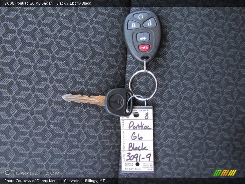 Black / Ebony Black 2008 Pontiac G6 V6 Sedan